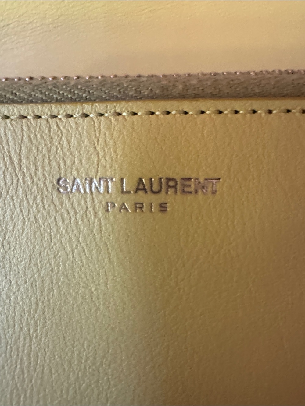 Yves Saint Laurent Yellow Leather Y Ligne Long Wallet with dustbag - Picture 4 of 16